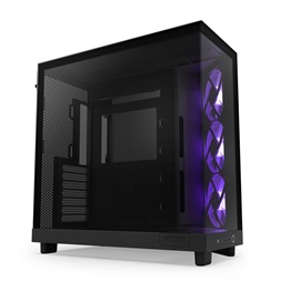 NZXT H6 Flow RGB (2023) fekete (táp nélküli) ablakos ATX ház