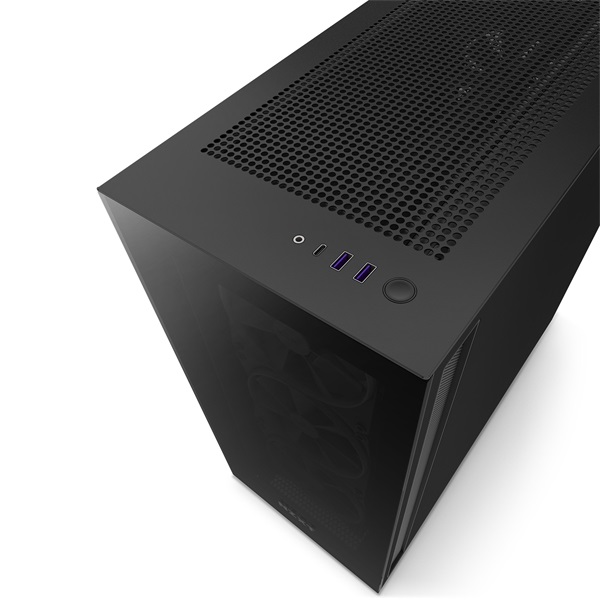 NZXT H7 Elite 2023 Fekete (Táp nélküli) ablakos ATX ház