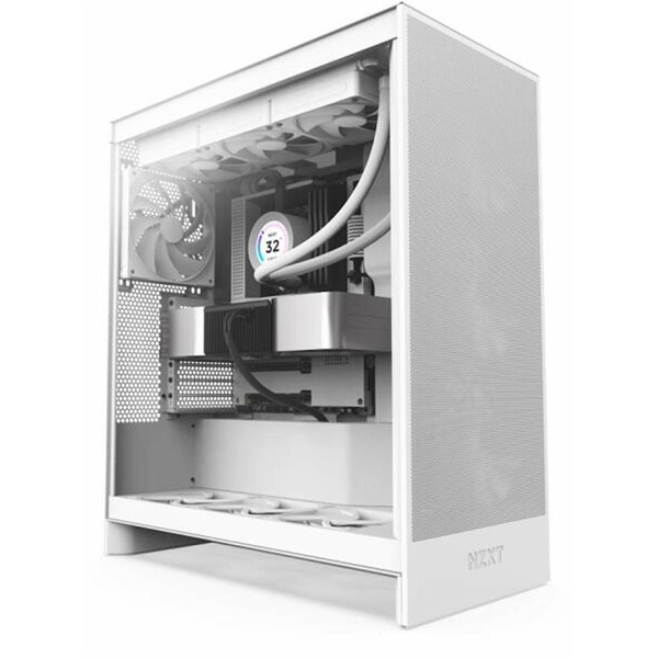 NZXT H7 Flow 2024 Fehér (Táp nélküli) ablakos ATX ház