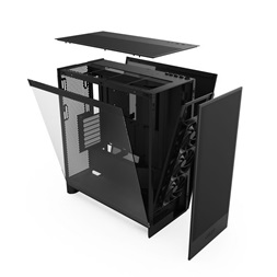 NZXT H7 Flow 2024 Fekete (Táp nélküli) ablakos ATX ház