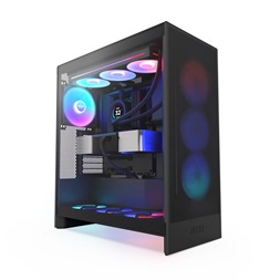 NZXT H7 Flow 2024 RGB  Fekete (Táp nélküli) ablakos ATX ház