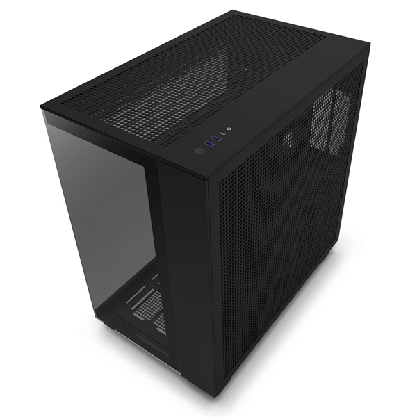 NZXT H9 Flow Fekete (Táp nélküli) ablakos ATX ház