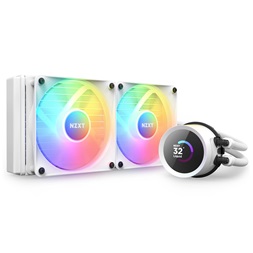 NZXT Kraken 240 240mm  2x120mm AIO RGB LCD fehér vízhűtéses processzor hűtő