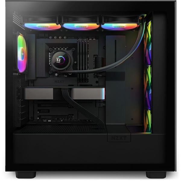 NZXT Kraken 360mm  AIO RGB LCD Liquid Cooler fekete hűtő