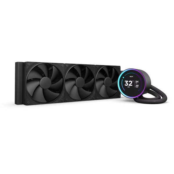 NZXT Kraken Elite 360 V2 360mm fekete vízhűtéses processzor hűtő