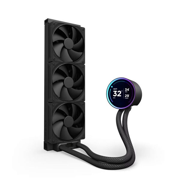 NZXT Kraken Elite 360 V2 360mm fekete vízhűtéses processzor hűtő