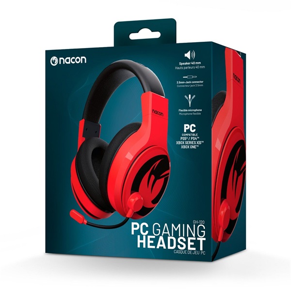 Nacon 2809134 GH-120 piros gamer headset