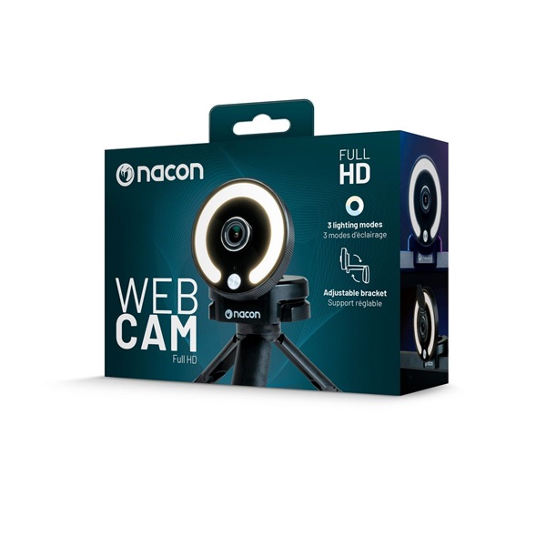 Nacon 2809143 FHD fekete streamer webkamera