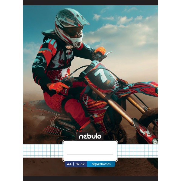 Nebulo Xtreme A4 87-32 tűzött kockás füzet