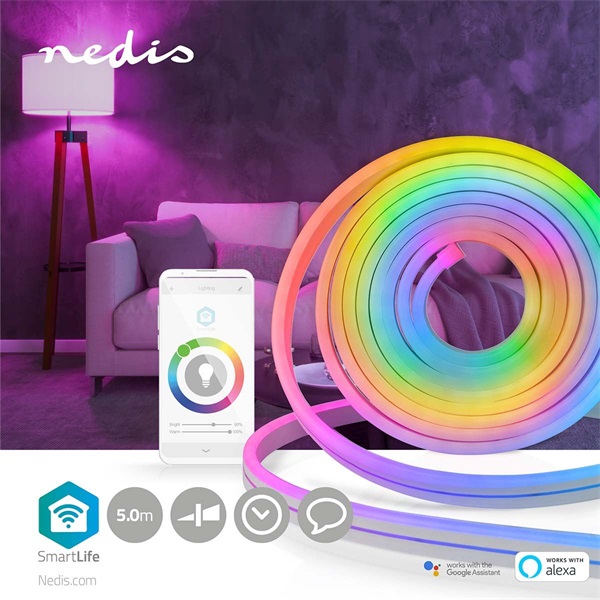 Nedis WIFILN51CRGB SmartLife 5m IP65 2700K 480lm LED szalag