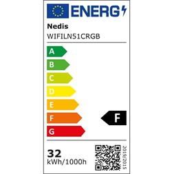 Nedis WIFILN51CRGB SmartLife 5m IP65 2700K 480lm LED szalag