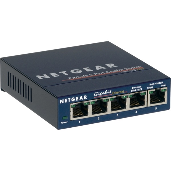 Netgear GS105GE 5port 10/100/1000Mbps LAN nem menedzselhető fémházas asztali Switch