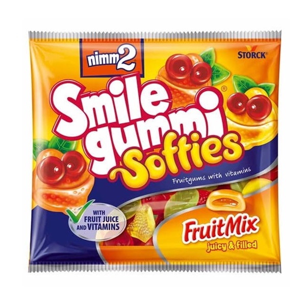 Nimm2 Smilegummi Softies 90g gyümölcsös töltött gumicukor