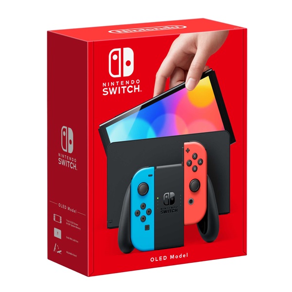 Nintendo Switch OLED Modell Neon Red & Blue Joy-Con játékkonzol