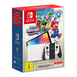 Nintendo Switch OLED játékkonzol + White Super Mario Bros. Wonder +  12hónapos Nintendo Switch Online előfizetés