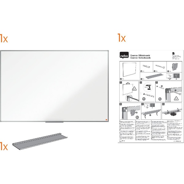 Nobo Essential 120x90cm acél mágneses fehértábla