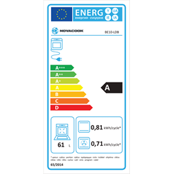 Novacook BE10-LDB fekete beépíthető sütő