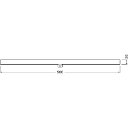 Osram LEDinestra matt üveg búra/7W/470lm/2700K/S14d dimmelhető LED cső izzó