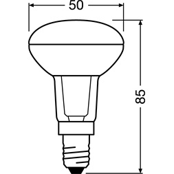 Osram Star R50 matt üveg búra/2,6W/210lm/2700K/E14 LED spot izzó