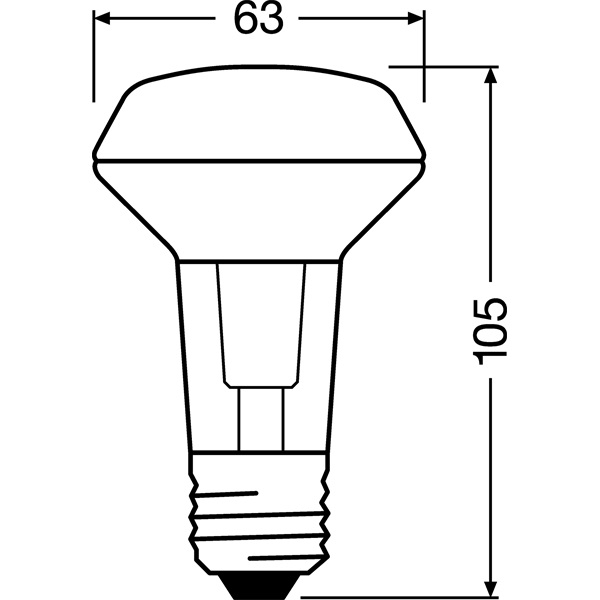 Osram Star R63 matt üveg búra/4,3W/345lm/2700K/E27 LED spot izzó