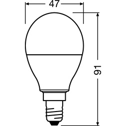 Osram Star+ RGBW/matt búra/5,5W/470lm/2700K/E14 távirányítható LED kisgömb izzó