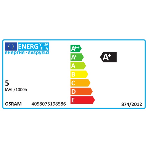 Osram Value PAR16 műanyag ház/5W/350lm/2700K/GU10/230V/36fok/70lm/W LED spot izzó