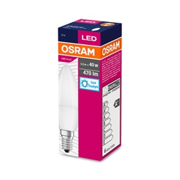 Osram Value opál búra/5,5W/470lm/6500K/E14 LED gyertya izzó