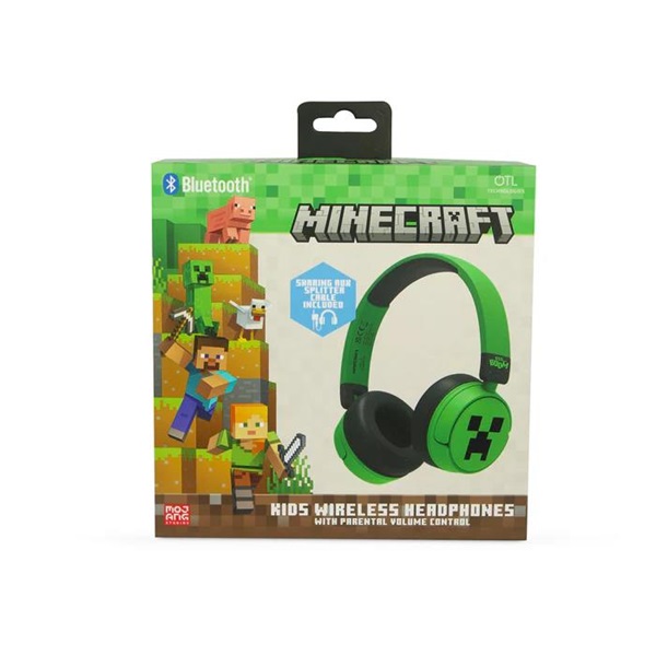 OTL MC1231 Minecraft Creeper vezeték nélküli gyerek fejhallgató