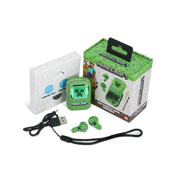 OTL MC1316 Minecraft Creeper Slide True Wireless Bluetooth fülhallgató