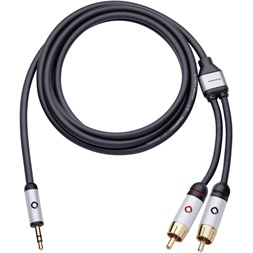 Oehlbach 60006 i Connect 5m fekete 3,5 jack - 2 RCA  csatlakozó