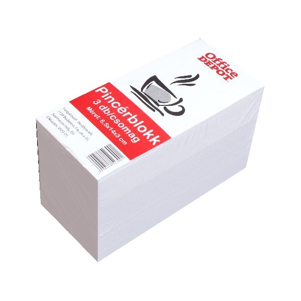 Office Depot 6,5 x 14 x 3 cm 3 db/cs pincérblokk