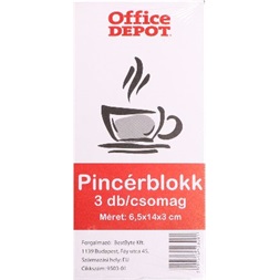 Office Depot 6,5 x 14 x 3 cm 3 db/cs pincérblokk