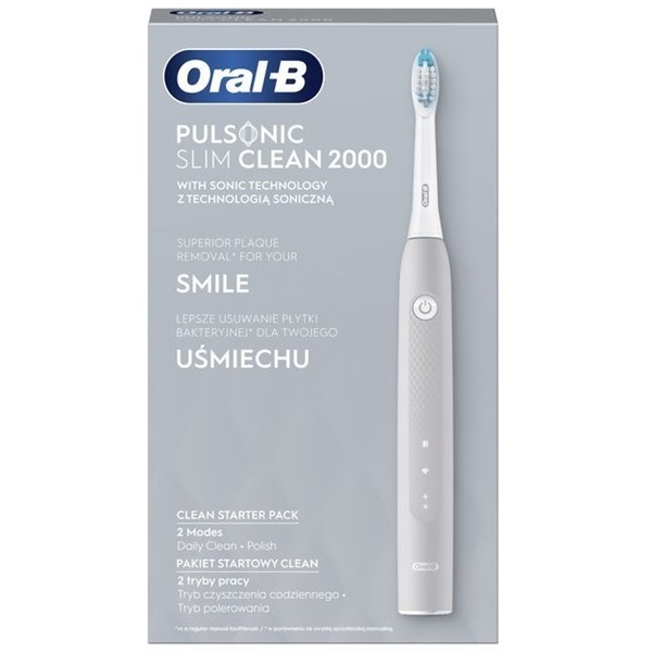 Oral-B Pulsonic Slim Clean 2000 szürke elektromos fogkefe