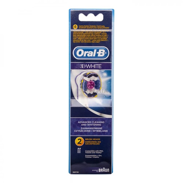 Oral-B EB18-2 3D White 2 db-os elektromos fogkefe pótfej szett