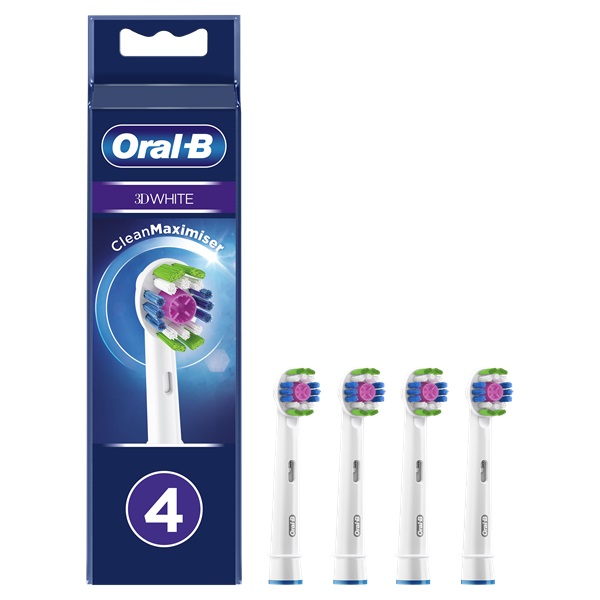 Oral-B EB18-4 3D White fehér 4 db-os elektromos fogkefe pótfej szett