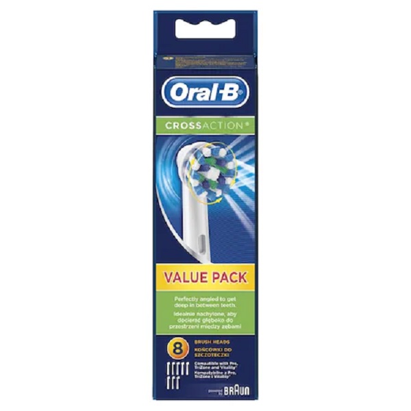 Oral-B CrossAction 8 db-os fogkefefej szett