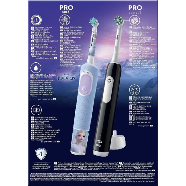 Oral-B Family Edition Pro Series 1 Black + Pro gyerek 3+ Jégvarázs elektromos fogkefe