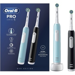 Oral-B PRO1 + Blue, Black X-Clean elektromos fogkefe + bónusz handle