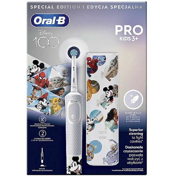 Oral-B Pro Kids 3+ Disney 100 + elektromos fogkefe tokkal