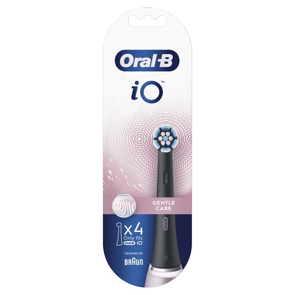 Oral-B iO Gentle Care Black Rainbow fekete 4 db-os fogkefefej szett