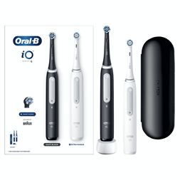 Oral-B iO Series 4 2 db-os matt fekete+fehér elektromos fogkefe szett