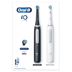 Oral-B iO Series 4 2 db-os matt fekete+fehér elektromos fogkefe szett