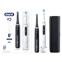 Oral-B iO Series 5 2 db-os matt fekete+fehér elektromos fogkefe szett