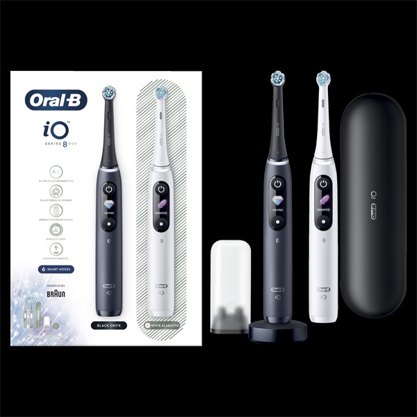 Oral-B iO Series Black/White 8 duo elektromos fogkefe