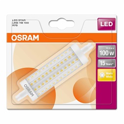 Osram Star műanyag búra/12,5W/1521lm/2700K/R7s LED ceruza