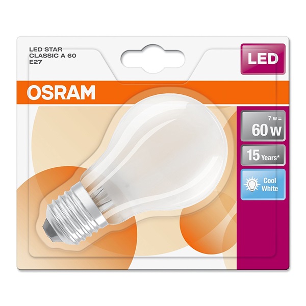 Osram Star opál üveg búra/7W/806lm/4000K/E27 LED körte izzó