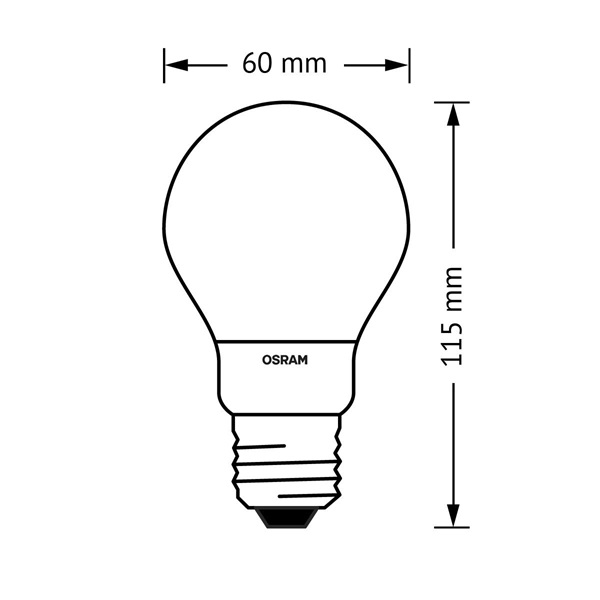 Osram Star opál üveg búra/7W/806lm/4000K/E27 LED körte izzó