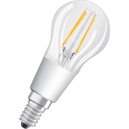 Osram Star+ GLOWdim átlátszó üveg búra/4,5W/470lm/2700K/E14 szabályozható LED kisgömb izzó