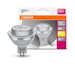 Osram Star MR16 üveg ház/7,2W/621lm/2700K/GU5.3 LED spot izzó