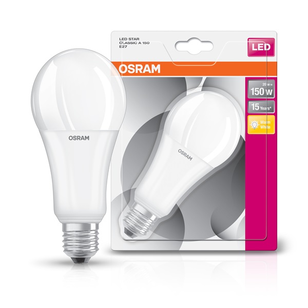 Osram Star matt búra/19W/2451lm/2700K/E27 LED körte izzó